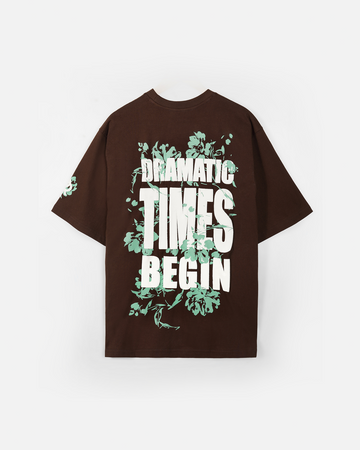 Dramatic Bloom Script Oversized Tee