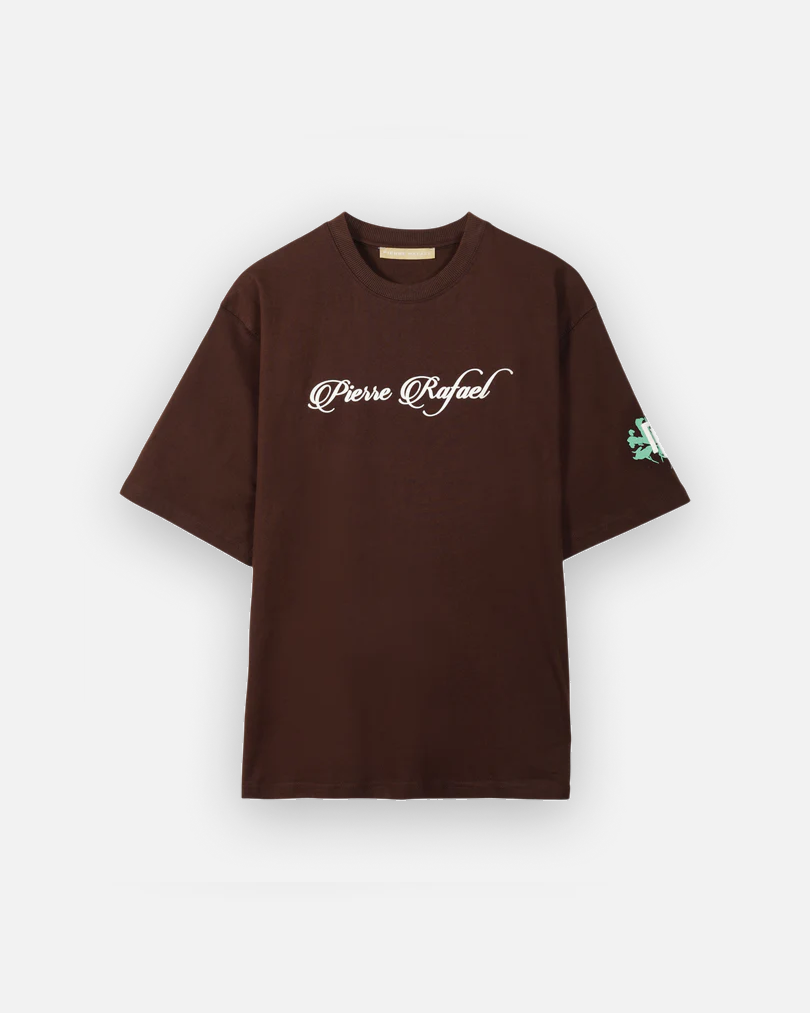 Dramatic Bloom Script Oversized Tee